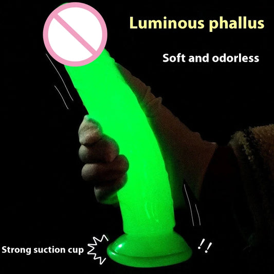 Premium Glow-in-the-Dark Dildo – Leuchtender Luxus Vibrator