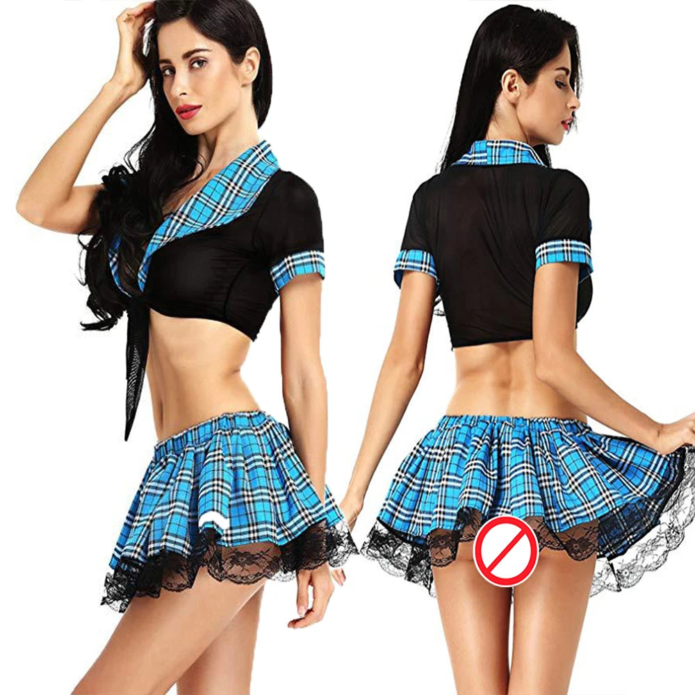 Erotic Porno Cosplay Schoolgirl Sexy Lingerie for Women Uniform Costumes for Role Playing for Lady Plus Size European Clothing