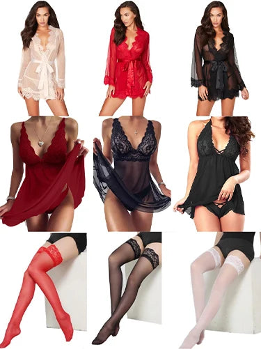 Sexy Red Santa Christmas Lingerie Costume Cute Hollow Out Open Chest Bikini Bownot Underwear Pajamas Christmas Lingerie Bra Set