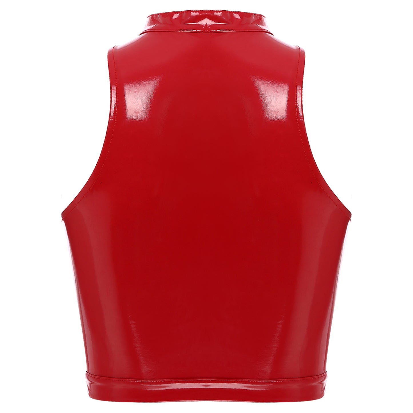 Glossy Latex Vest – Patent Leather Crop Top Premium