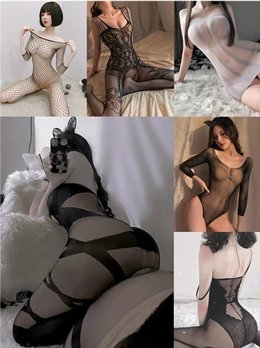 Sexy Red Santa Christmas Lingerie Costume Cute Hollow Out Open Chest Bikini Bownot Underwear Pajamas Christmas Lingerie Bra Set