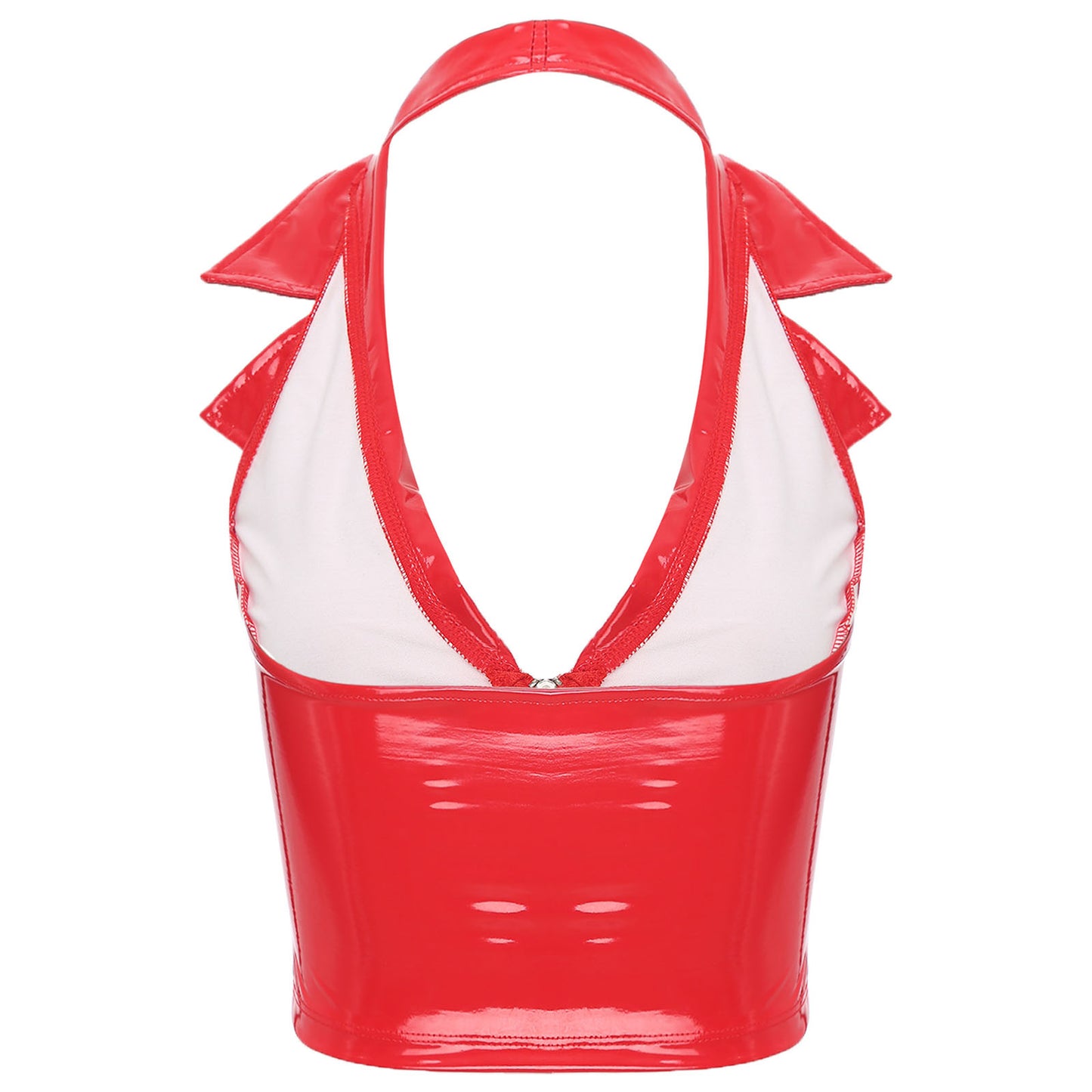Glossy Latex Vest – Patent Leather Crop Top Premium