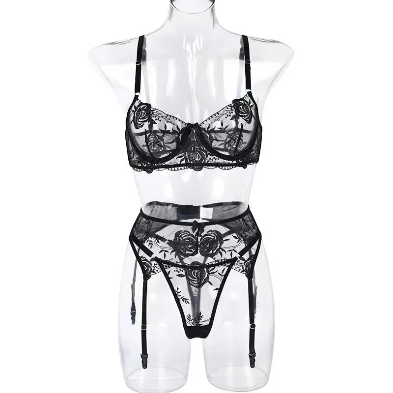 Sexy Mesh Erotic Lingerie Costumes Women Sexy Bra And Panty Set Cosplay Sexy Lingerie Sets For Sex Women's Underwear Set